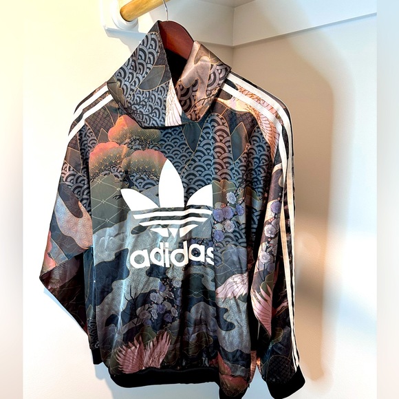 Adidas Printed Mock Neck Sweatshirt - Picture 1 of 7